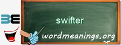 WordMeaning blackboard for swifter